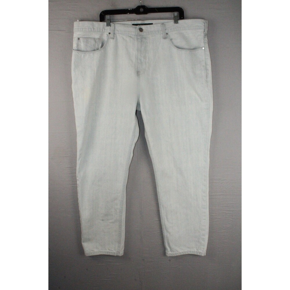 Perry Ellis Jeans Mens 42x30 Light Wash Blue Denim 100% Cotton Straight Pants 42